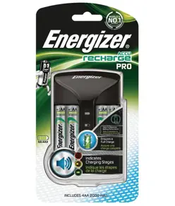 Caricabatterie Energizer Pro EU con 4 batterie Energizer AA da 2000mAh