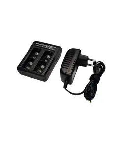 Caricabatterie rapido intelligente iPowerUS per 4 x 9V