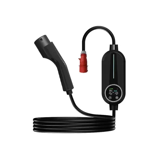 Caricatore portatile di tipo 2 per auto elettrica - 16 A - 11 kW - 15 m