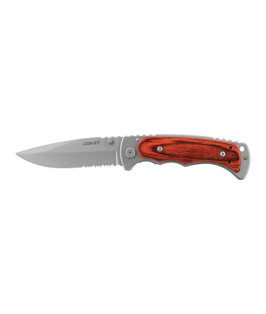 coltello FX412 Coast, in acciaio inossidabile - lama parzialmente seghettata da 102 mm