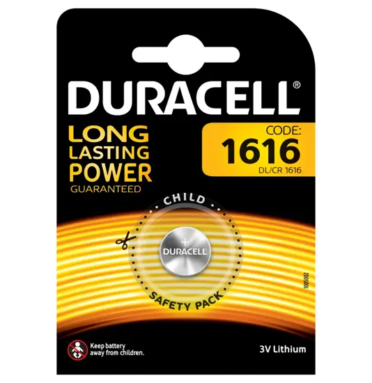 DL1616 / CR1616 knapcelle (1 stk.) duracell