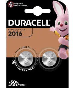DL2016 / CR2016 knapcelle (2 stk.) duracell