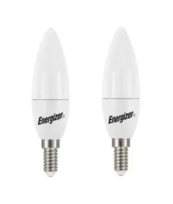 Energizer E14 Lampadina LED 4,9W, (470lm), 3000K, bianco caldo, 2 pz.