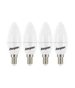 Energizer E14 LED 4,9W (470lm), 3000K, bianco caldo, 4 pz.