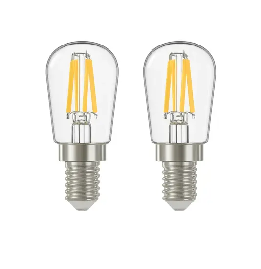 Energizer E14 LED lampadina a incandescenza 2W (240lm), 3000K, bianco caldo, 2 pezzi