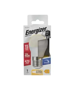 Energizer E27 Lampadina a corona LED 4,2W (470lm), 2700K, bianco caldo, dimmerabile