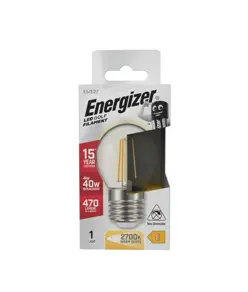 Energizer E27 Lampadina a incandescenza LED 4W (470lm), 2700K, bianco caldo