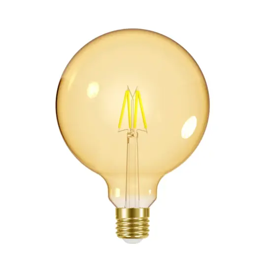 Energizer E27 lampadina LED ORO, G125, 5W (550lm), 2200K, Bianco caldo, Dimmerabile