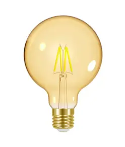 Energizer E27 lampadina LED ORO, G95, 5W (470lm), 2200K, bianco caldo, dimmerabile