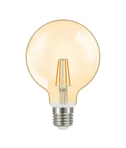 Energizer E27 lampadina LED ORO, G95, 5W (550lm), 2200K, bianco caldo
