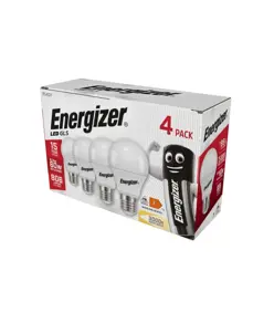 Energizer E27 LED GLS 8,5W (806lm), 3000K, bianco caldo, 4 pz.