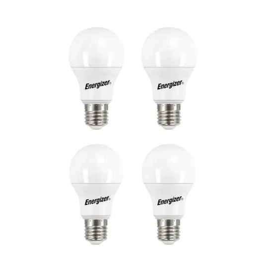 Energizer E27 LED GLS 8,5W (806lm), 3000K, bianco caldo, 4 pz.