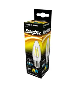Energizer E27 LED lampadina a candela 4W (470lm), 2700K, Bianco caldo