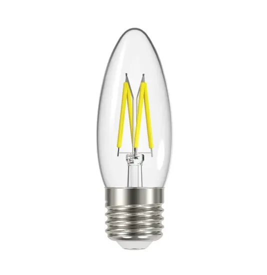 Energizer E27 LED lampadina a candela 4W (470lm), 2700K, Bianco caldo