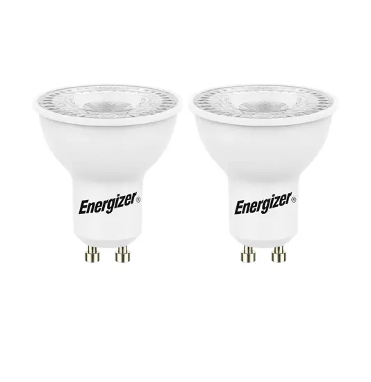 Energizer GU10 Lampadina LED 4,2W (345lm), 3000K, bianco caldo, 2 pz.
