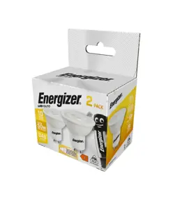 Energizer GU10 Lampadina LED 4,2W (345lm), 3000K, bianco caldo, 2 pz.
