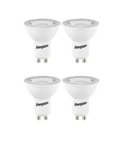 Energizer GU10 Lampadina LED 4W (375lm), 2700K, bianco caldo, 4 pz.