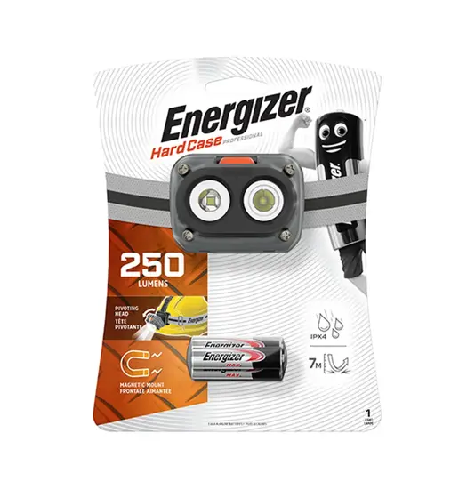 Energizer HardCase Magnet HL Lampada frontale 250 lumen incl. 3 batterie AAA