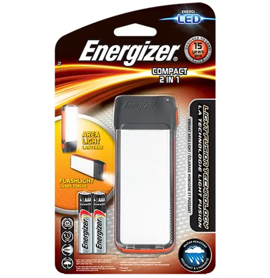 Energizer LED Compact Fusion, lanterna e torcia 2in1, incl. 2 batterie alcaline AAA
