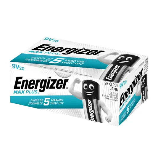 Energizer Max Plus 9v/522 (confezione da 20)
