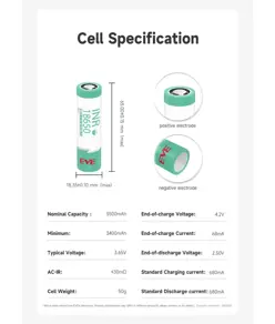 EVE INR18650 35V 3,6V 3500mAh - 10,2A Li-Ion batteri EVE