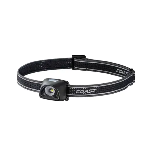 FL1R torcia frontale ricaricabile con luce rossa e bianca da 200 lumen Coast