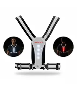 Gilet catarifrangente con luce LED e tasca portacellulare Japcell