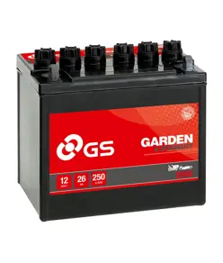 GS YUASA GS-895 12V 26Ah 200A Batteri til bl.a. Havetraktor + Pol til højre