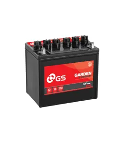 GS YUASA GS-896 12V 26Ah 200A  Batteri til bl.a. Havetraktor + Pol til venstre