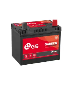 GS YUASA GS-U1R 12V 30Ah 330A Batterie für Gartentraktoren + Pole auf der rechten Seite