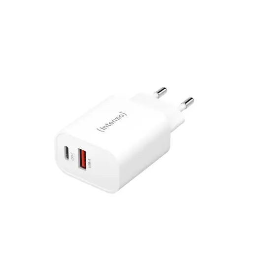Intenso® Caricatore Multiporta USB 30W (1xUSB-A/1xUSB-C) PD 3.0 e QC 4.0 Intenso