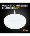 Intenso® Caricatore Wireless MagSafe compatibile QI 15W con cavo USB-C e caricatore rapido 30W PD/QC. Bianco Intenso