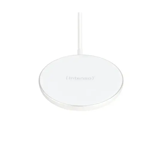 Intenso® Caricatore Wireless MagSafe compatibile QI 15W con cavo USB-C e caricatore rapido 30W PD/QC. Bianco Intenso