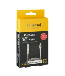 Intenso® Cavo di ricarica e dati USB-C a Lightning, 27W/PD/MFI – 1,5 m Intenso
