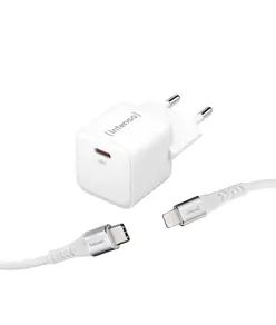Intenso® USB-C GaN Caricatore 30W PD/QC incl. Cavo USB-C a Lightning Intenso