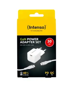 Intenso® USB-C GaN Caricatore 30W PD/QC incl. Cavo USB-C Intenso