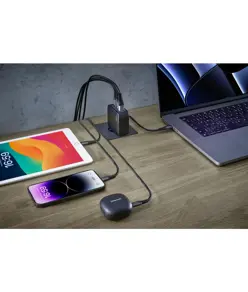 Intenso® USB-C GaN Multiport Power Adapter – 140W Power Delivery + Cavo USB-C Intenso