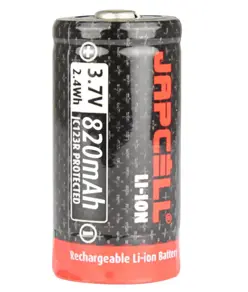 JAPCELL® - Batteria CR123 ricaricabile da 3,7V agli ioni di litio 820mAh Japcell