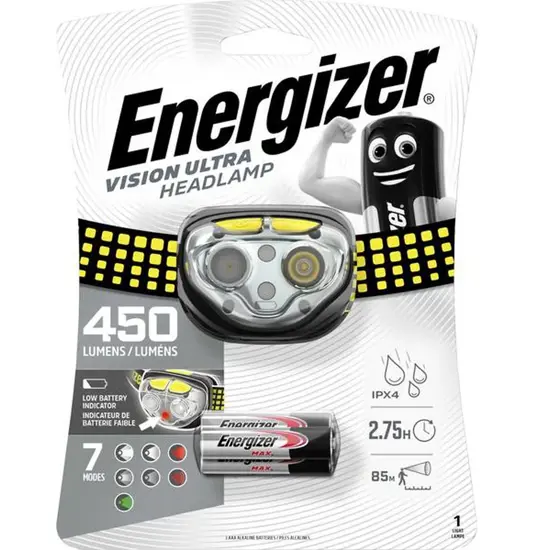 Lampada frontale Energizer LED HL Vision Ultra - 450 lumen