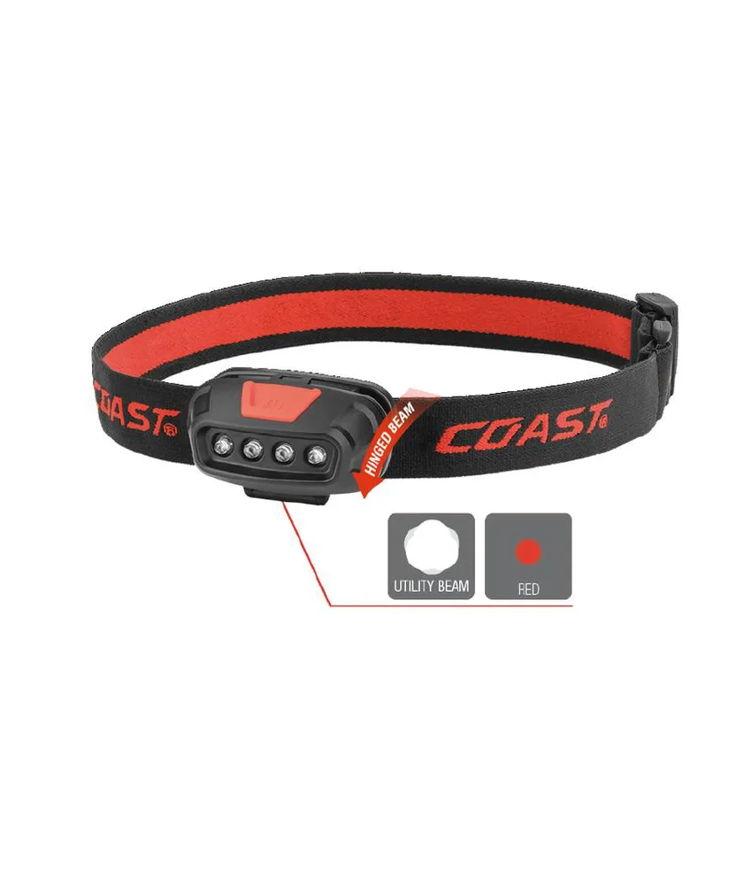 lampada frontale FL11 280 lumen Coast, 3 livelli di luce: Alto / Medio / Basso
