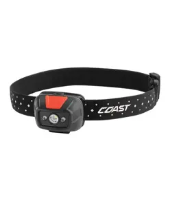 Lampada frontale FL19 (415 lumen) con luce rossa e bianca - in confezione blister Coast