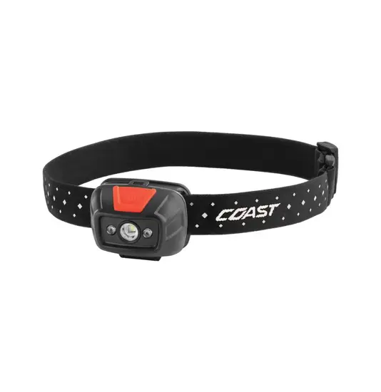 Lampada frontale FL19 (415 lumen) con luce rossa e bianca - in confezione blister Coast