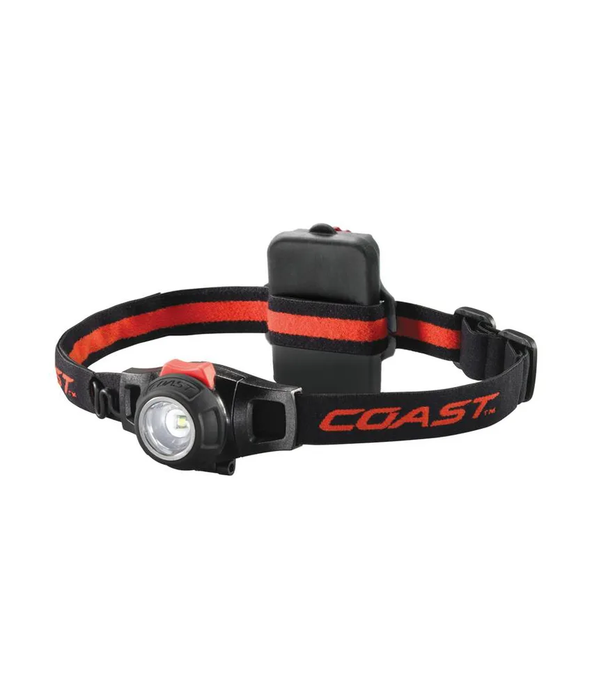 lampada frontale HL7 500 lumen Coast, fascio di luce raggiunge una distanza di 125 metri