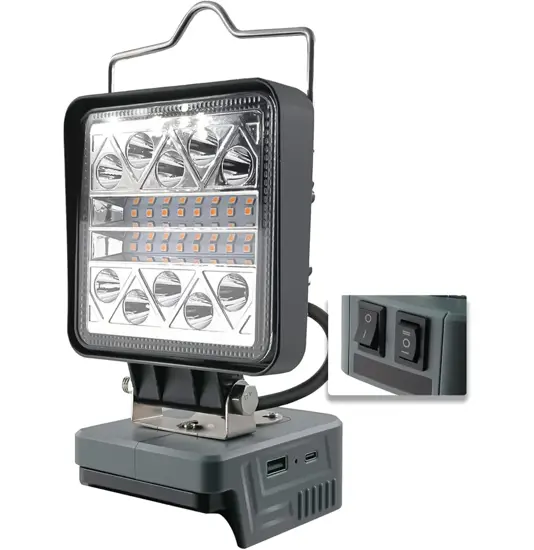 Luce da lavoro a LED 800-1800 lumen - per batteria Bosch Home & Garden 18V PBA/PSB/PSR