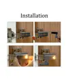 Luce per armadio a LED - Installazione a cerniera