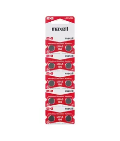 Maxell Alkaline LR43 batterier - 10 stk.