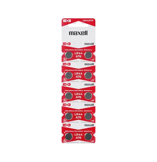 Maxell Alkaline LR44 batterier - 10 stk.