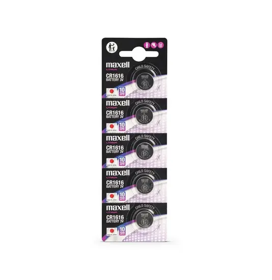 Maxell Lithium CR1616 batterier - 5 stk.