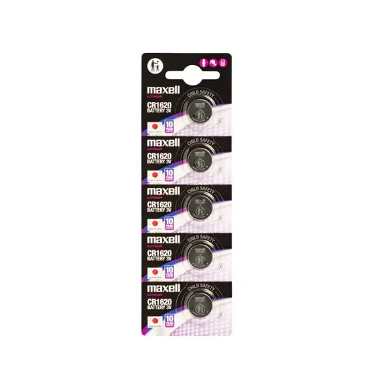 Maxell Lithium CR1620 batterier- 5 stk.