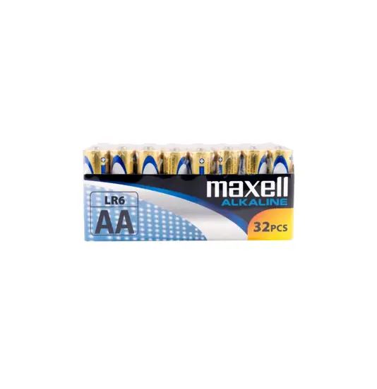 Maxell Long life Alkaline AA / LR6 Shrink batterier - 32 stk.